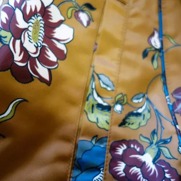 Dennis Basso Brown Printed Water-Resistant Zip Front Anorak Jacket with Hood L - Picture 3 of 8